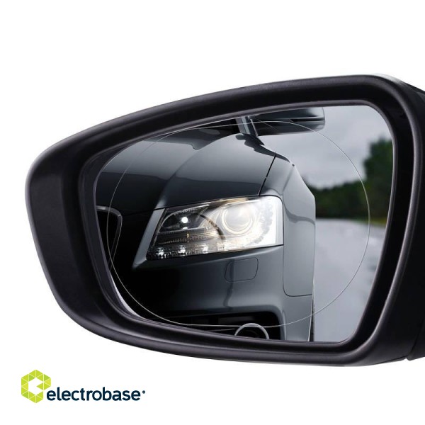 ClearSight Rearview Mirror Waterproof Film Clear, Baseus Pack of 2 image 4