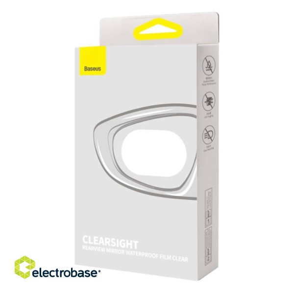 ClearSight Rearview Mirror Waterproof Film Clear, Baseus Pack of 2 фото 8