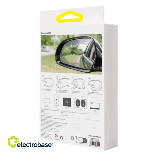ClearSight Rearview Mirror Waterproof Film Clear, Baseus Pack of 2 фото 9