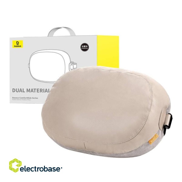 Double sided Car Headrest Mounted Pillow Baseus Comfort Ride (grey) фото 1