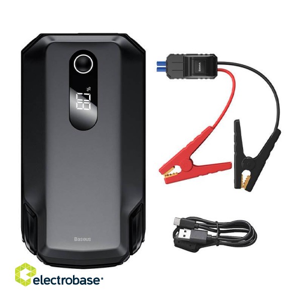Powerbank / Baseus Super Energy Max Car Jump Starter, 20000mAh, 2000A, USB (Black) image 5