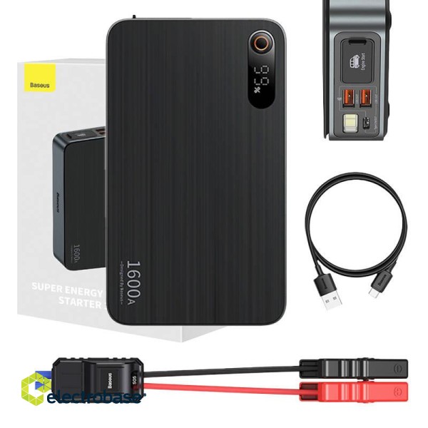 Powerbank/Baseus Super Energy PRO Car Jump Starter, 1600A, USB (black) image 1