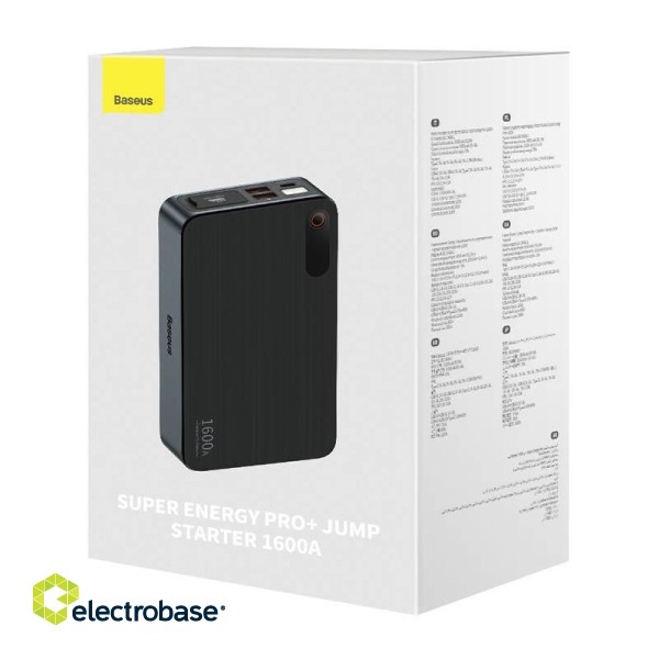 Powerbank/Baseus Super Energy PRO Car Jump Starter, 1600A, USB (black) paveikslėlis 9