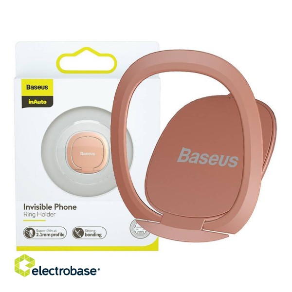 Baseus Invisible Ring holder for smartphones (rose gold) image 1