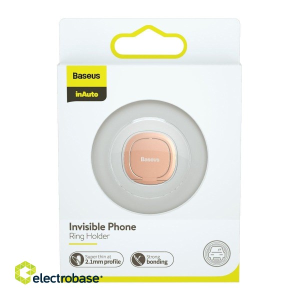 Baseus Invisible Ring holder for smartphones (rose gold) paveikslėlis 8