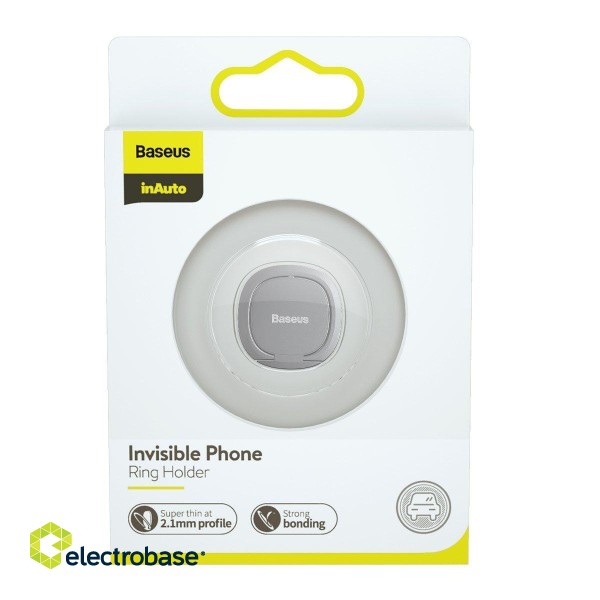Baseus Invisible Ring holder for smartphones (silver) paveikslėlis 7