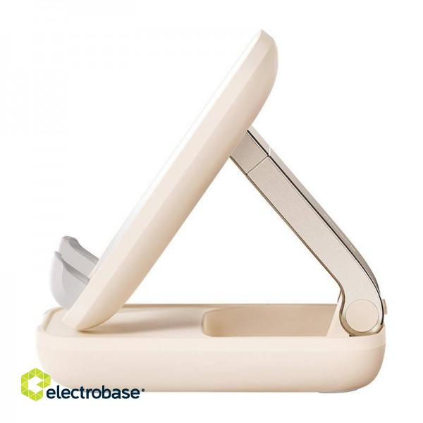 Folding Phone Stand Baseus with mirror (beige) image 5