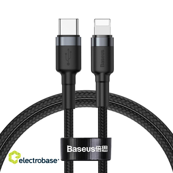 Baseus Cafule Cable Type-C to iP PD 18W 1m Gray+Black image 2