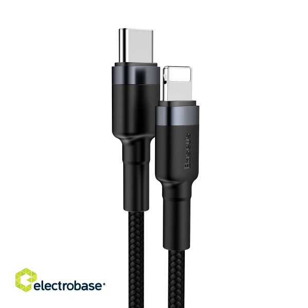 Baseus Cafule Cable Type-C to iP PD 18W 1m Gray+Black image 3