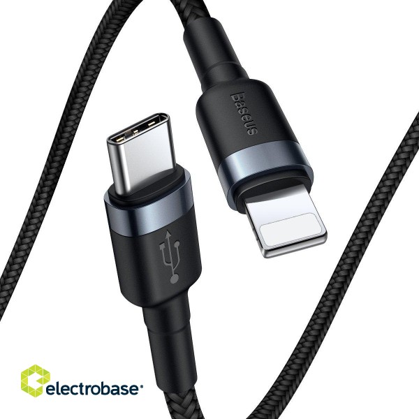 Baseus Cafule Cable Type-C to iP PD 18W 1m Gray+Black фото 4