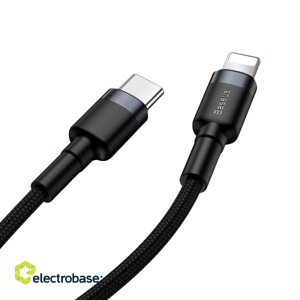 Baseus Cafule Cable Type-C to iP PD 18W 1m Gray+Black image 6