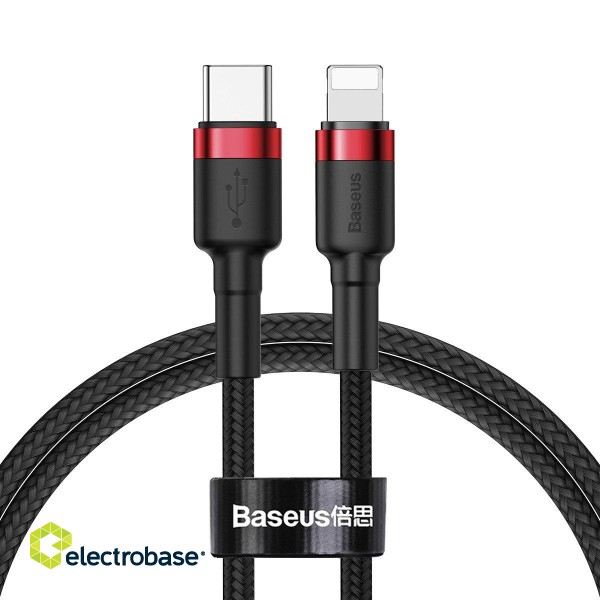 Baseus Cafule Cable Type-C to iP PD 18W 1m Red+Black image 2
