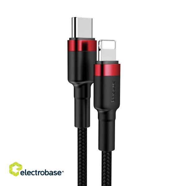 Baseus Cafule Cable Type-C to iP PD 18W 1m Red+Black фото 4