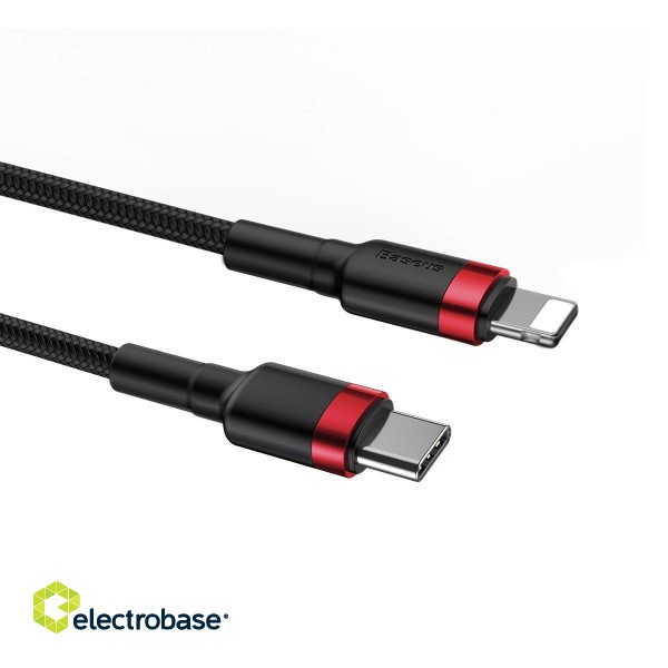 Baseus Cafule Cable Type-C to iP PD 18W 1m Red+Black фото 5
