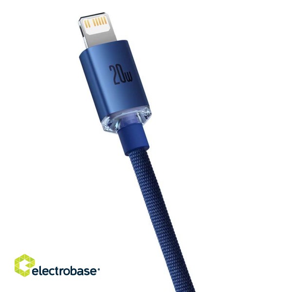 Baseus Crystal cable USB-C to Lightning, 20W, 1.2m (blue) image 4