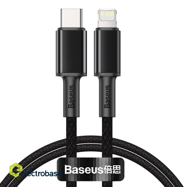 Baseus High Density Braided Cable Type-C to Lightning, PD,  20W, 1m (Black) фото 1