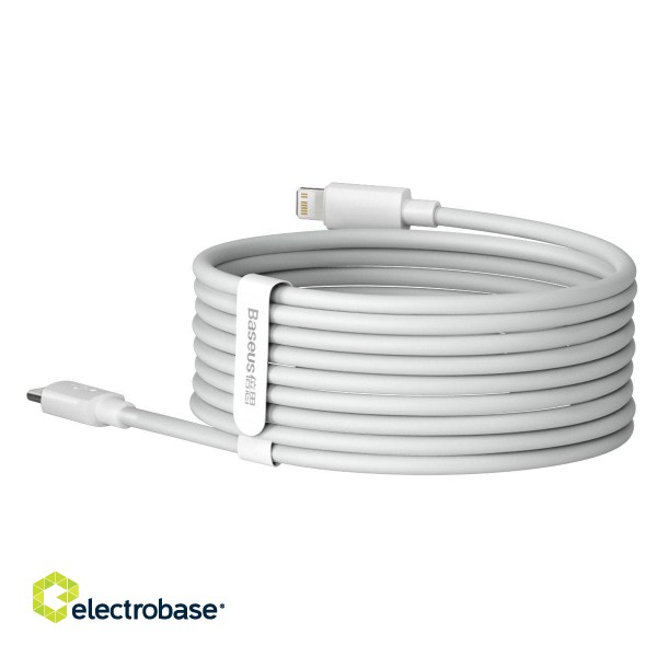 Baseus Simple Wisdom Data Cable Kit USB-C to Lightning PD 20W (2PCS/Set) 1.5m White image 7