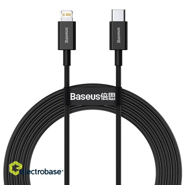 Baseus Superior Series Cable USB-C to iP, 20W, PD, 2m (black) image 2