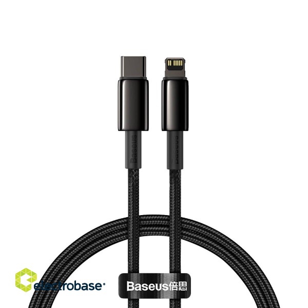 Baseus Tungsten Gold Cable Type-C to iP PD 20W 2m (black) image 1