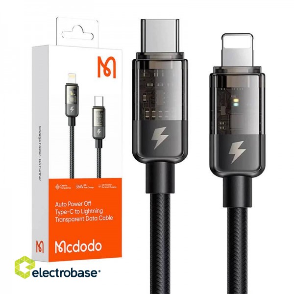 Cabel USB-C to Lightning Mcdodo CA-3161, 36W, 1.8m (black) фото 2