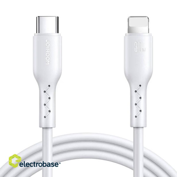 Cable Flash Charge USB C to Ligtning SA26-CL3 / 30W / 1m (white) фото 1