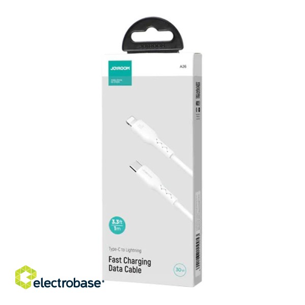 Cable Flash Charge USB C to Ligtning SA26-CL3 / 30W / 1m (white) paveikslėlis 2
