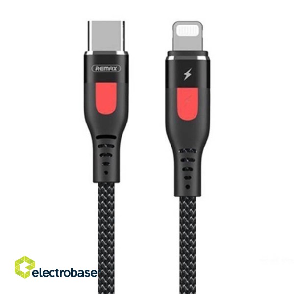 Cable USB-C do Lightning Remax Lesu Pro, 1m (black)