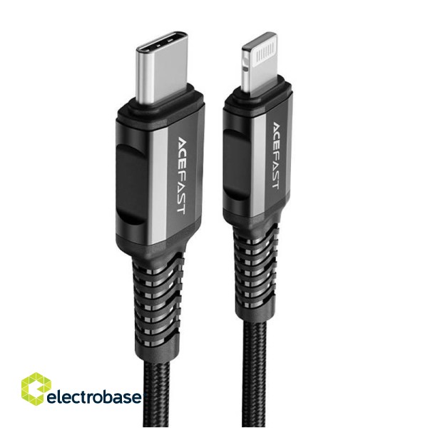 Cable USB-C to Lightning Acefast C1-01, 1.2m (black) image 2