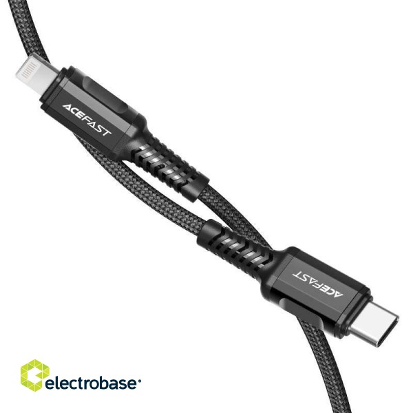 Cable USB-C to Lightning Acefast C1-01, 1.2m (black) image 3