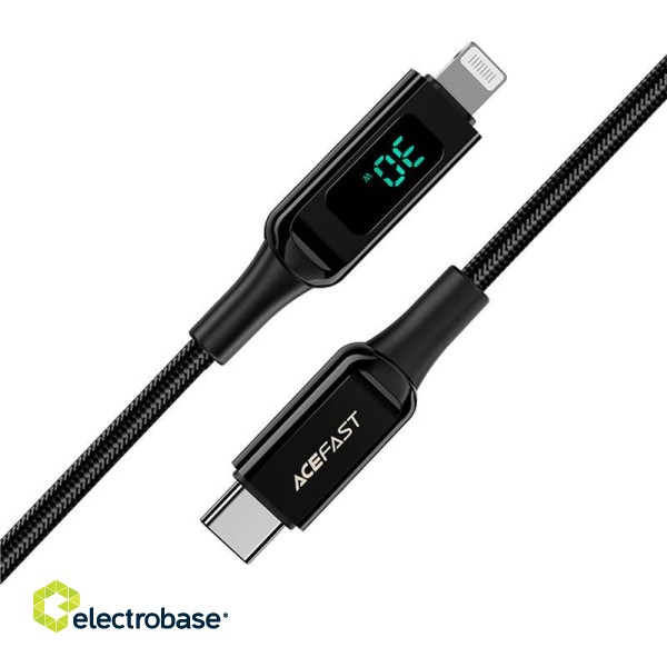 Cable USB-C to Lightning Acefast C6-01, 30W, MFi, 1.2m (black) paveikslėlis 3