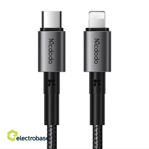 Cable USB-C to Lightning Mcdodo CA-2850, 36W, 1,2m (black) фото 1