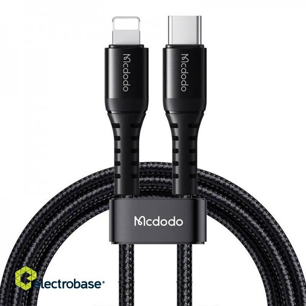 Cable USB-C to lightning Mcdodo CA-5630, 36W, 0.2m (black) image 1