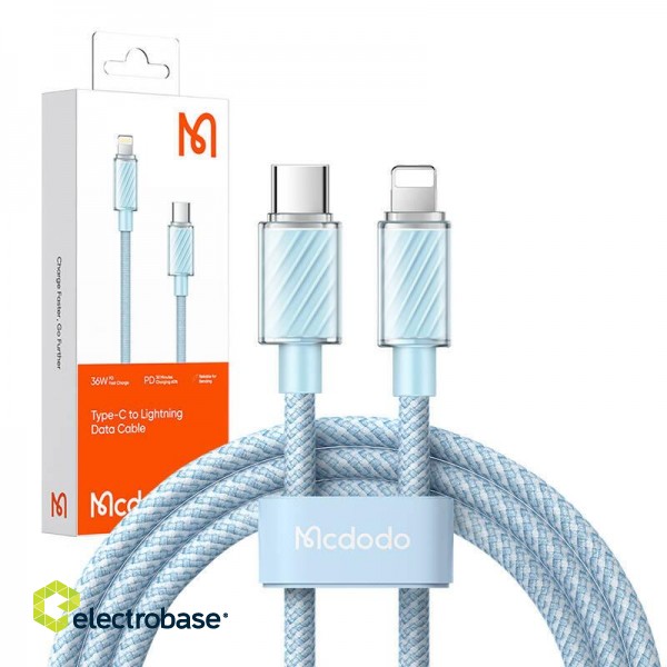 Cable USB-C to Lightning McdodoCA-3664, 36W, 2m (blue) paveikslėlis 5