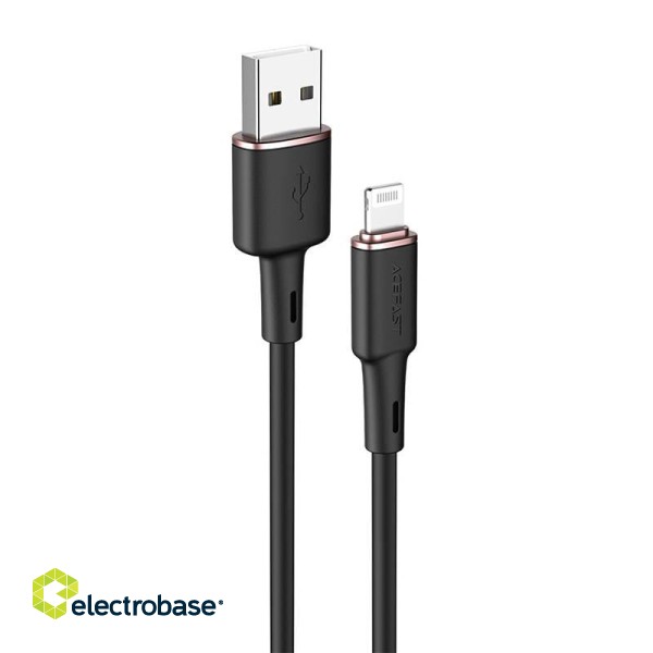 Cable USB to Lightining Acefast C2-02, MFi, 2.4A, 1.2m (black) paveikslėlis 2