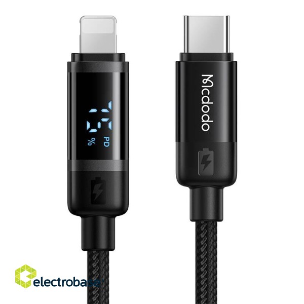 Mcdodo CA-5210 USB-C to Lightning cable, 36W, 1.2m (black) paveikslėlis 2