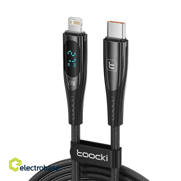 Toocki Charging Cable USB C-L, 1m, PD 27W (Black)