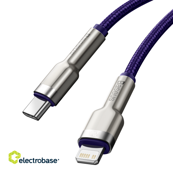 USB-C cable for Lightning Baseus Cafule, PD, 20W, 1m (green) paveikslėlis 4