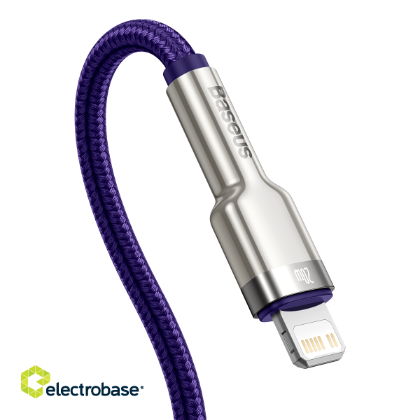 USB-C cable for Lightning Baseus Cafule, PD, 20W, 1m (green) paveikslėlis 5