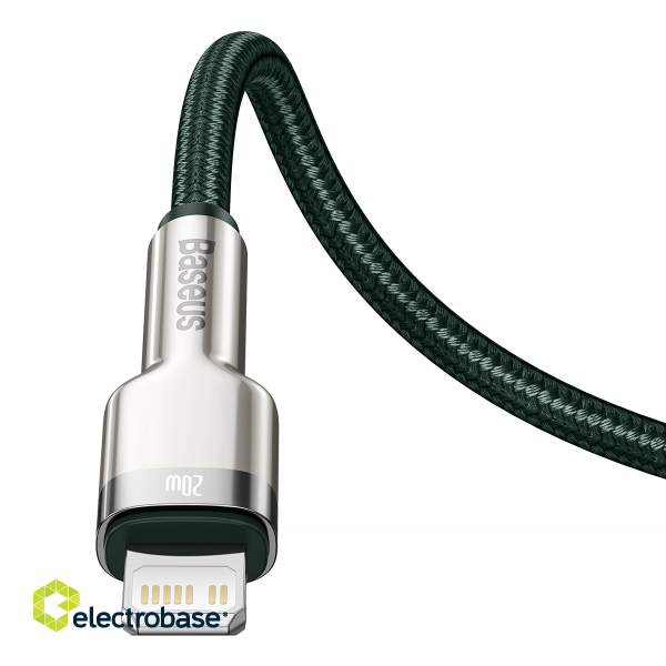 USB-C cable for Lightning Baseus Cafule, PD, 20W, 1m (green) image 4