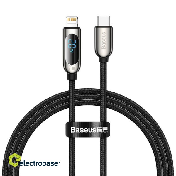 USB-C cable for Lightning Baseus Display, PD, 20W, 1m (black) image 2