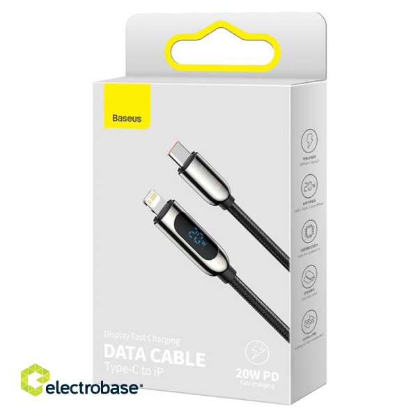 USB-C cable for Lightning Baseus Display, PD, 20W, 1m (black) image 5