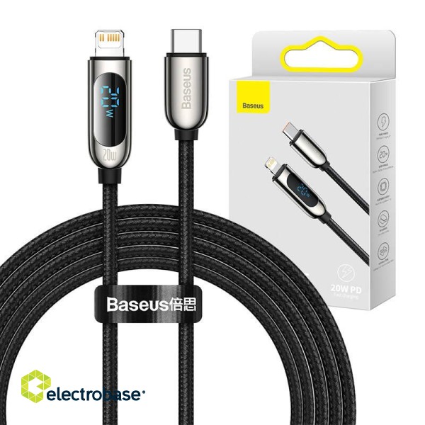 USB-C cable for Lightning Baseus Display, PD, 20W, 2m (black) image 1