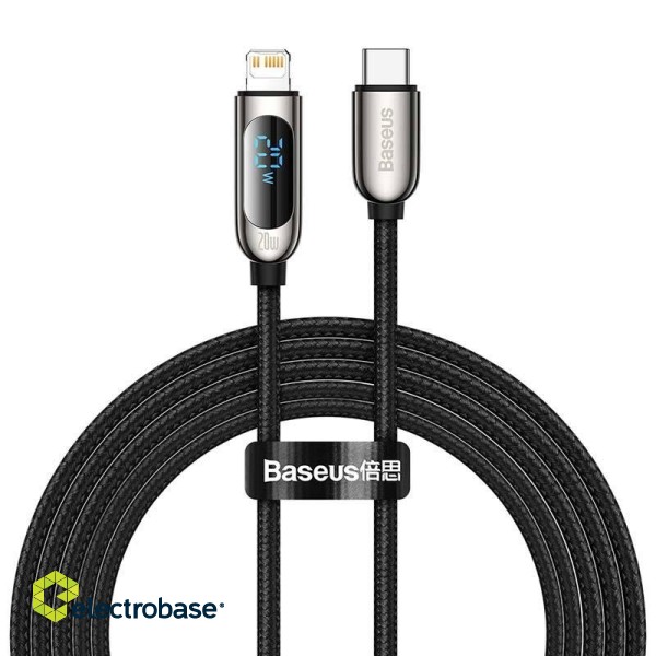 USB-C cable for Lightning Baseus Display, PD, 20W, 2m (black) image 2