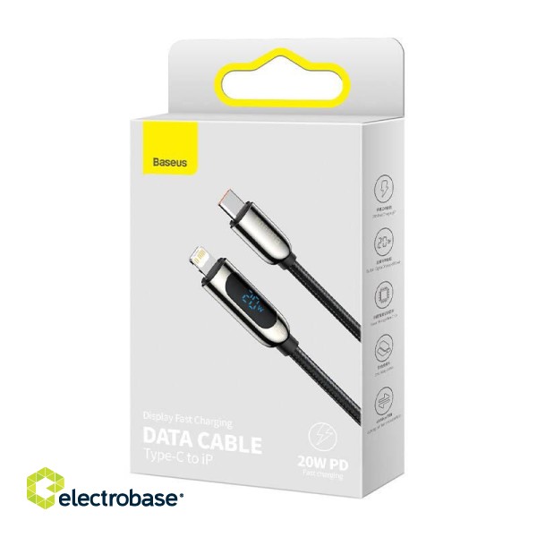 USB-C cable for Lightning Baseus Display, PD, 20W, 2m (black) image 6