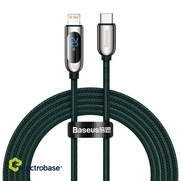 USB-C cable for Lightning Baseus Display, PD, 20W, 2m (green) фото 1