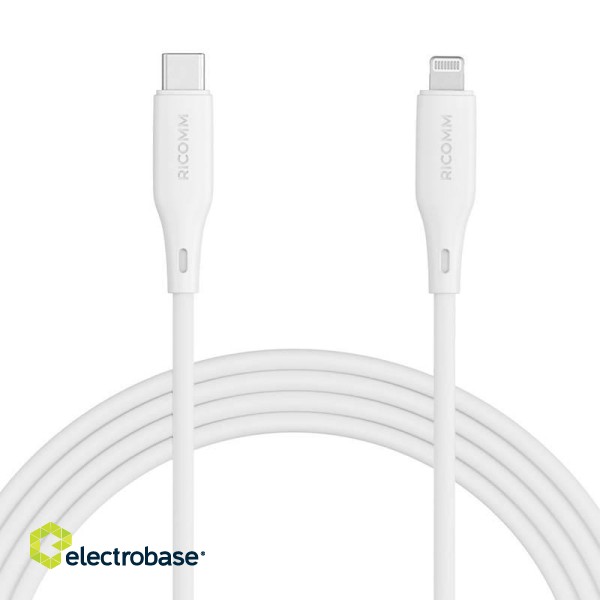 USB-C to Lightning Cable Ricomm RLS004CLW 1.2m image 1