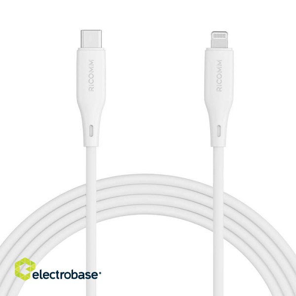 USB-C to Lightning Cable Ricomm RLS007CLW 2.1m image 1