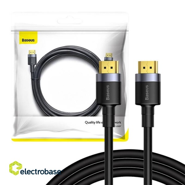 Baseus Cafule 4KHDMI Male To 4KHDMI Male Adapter Cable 3m Black paveikslėlis 1