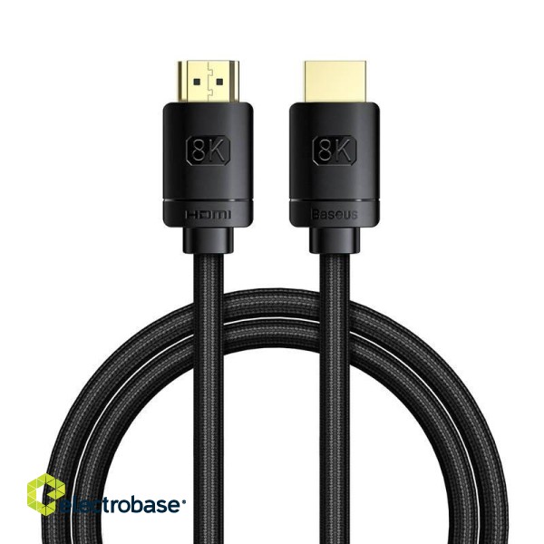 Cable HDMI-HDMI 1.0m (HDMI 2.1) black 8K 60Hz, BASEUS image 1