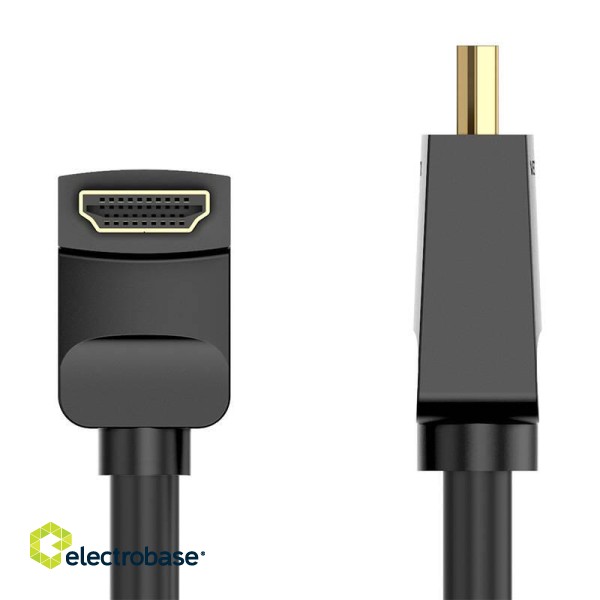 Cable HDMI 2.0 Vention AARBI 3m, Angled 90°, 4K 60Hz (black) image 1
